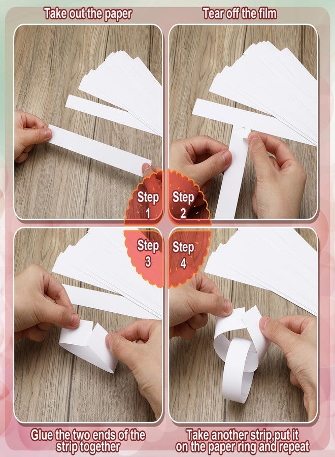 Watersay مجموعة زينة حفلات الكريسماس من ووترساي، 250 قطعة، تتضمن 240 ورقة من شرائط الورق الأبيض مع لفة واحدة من الشريط اللاصق ذي الوجهين، و6 قطع من رقاقات الثلج الورقية ثلاثية الأبعاد، و4 مراوح لتزيين حفلات الكريسماس. - Image 3
